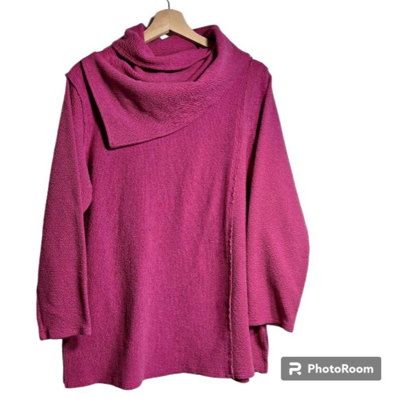 Soft Surroundings Soft Surroundings Cowl Slub Textured Tunic Size Large - Picture 1 of 7